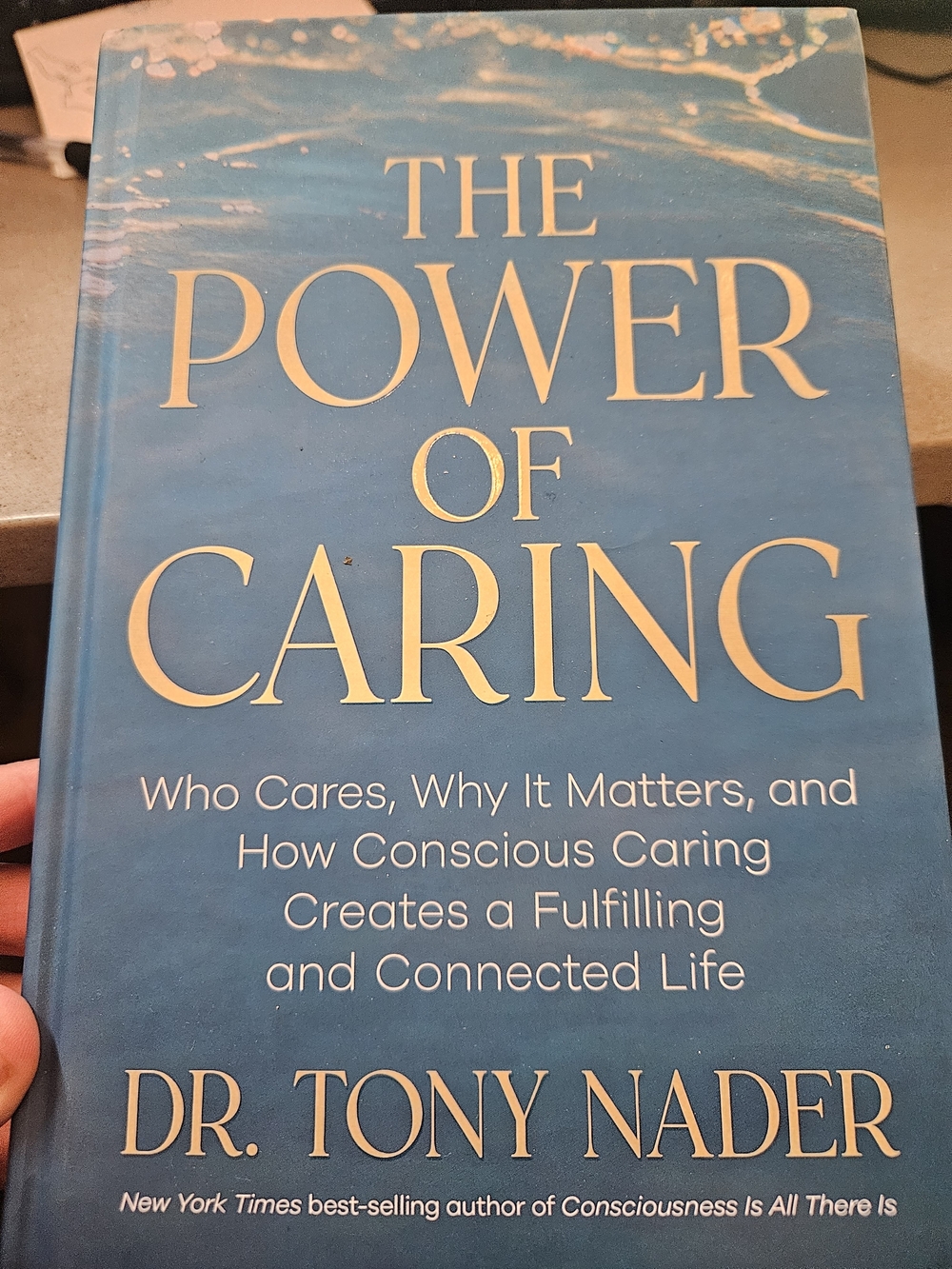 Blue 'The Power of Caring' Decorative Wall Art